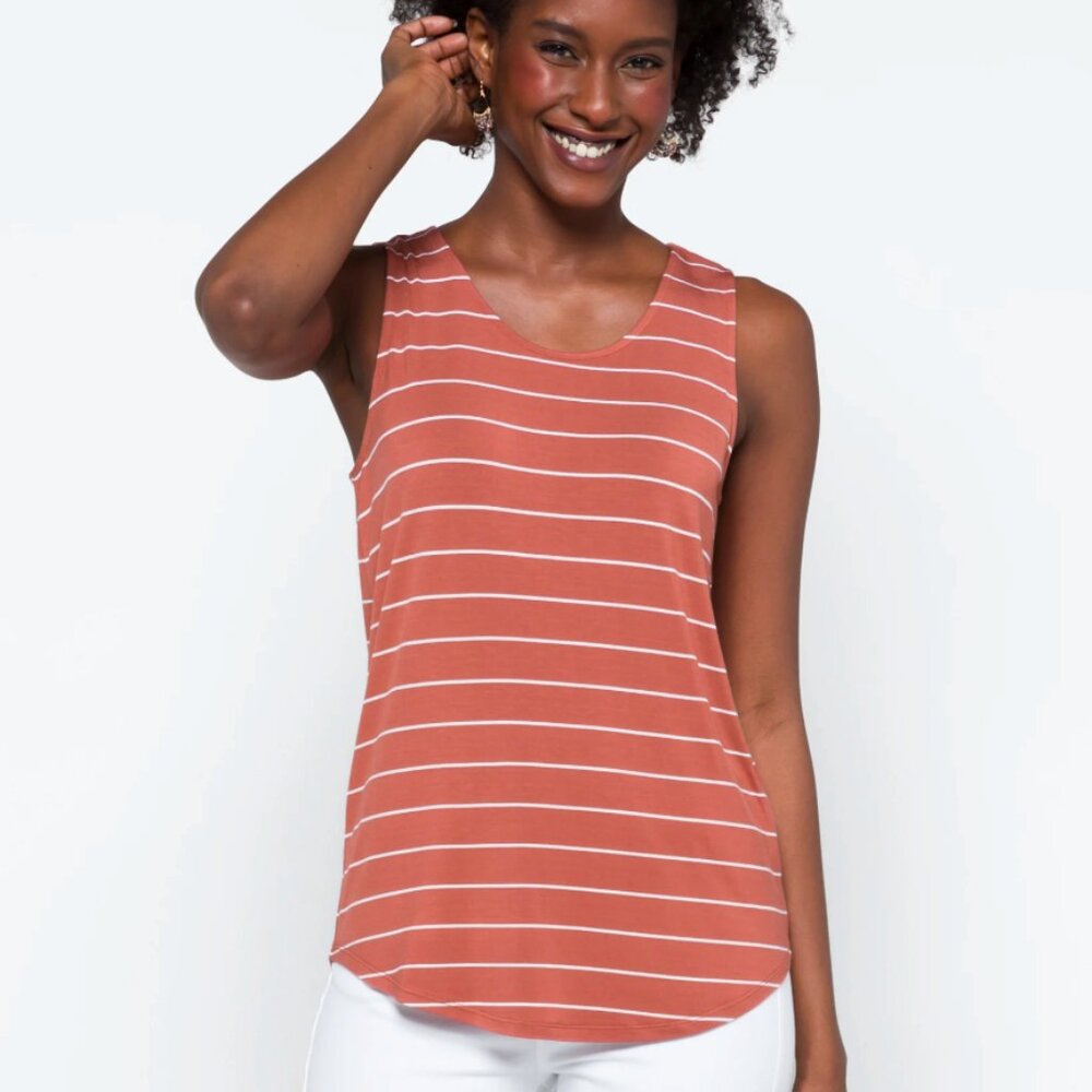 Market & Spruce Alora Twist Back Knit Tank - XL